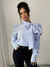 Variant image for Dames Shirt Gestreept Met Grote Slijpstaart Katoenmix-1