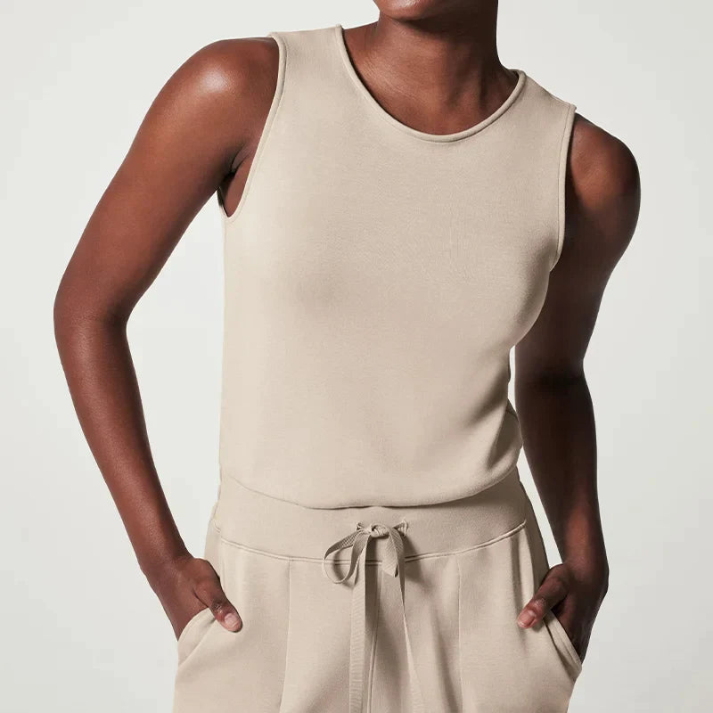 Dames Jumpsuit Zwart Elegant Luchtig Met Wijde Pijpen-3