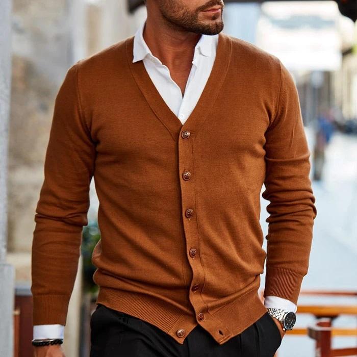 Heren Cardigan Casual Ademend Materiaal Modern Ontwerp 2