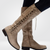 Dames Hoge Laarzen Comfortabel Leer en Ademend Textiel 2