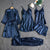 5-in-1 satijnen look nachtkleding set