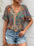Variant image for Dames Blouse V-Hals Paisley Print 100% Polyester-1