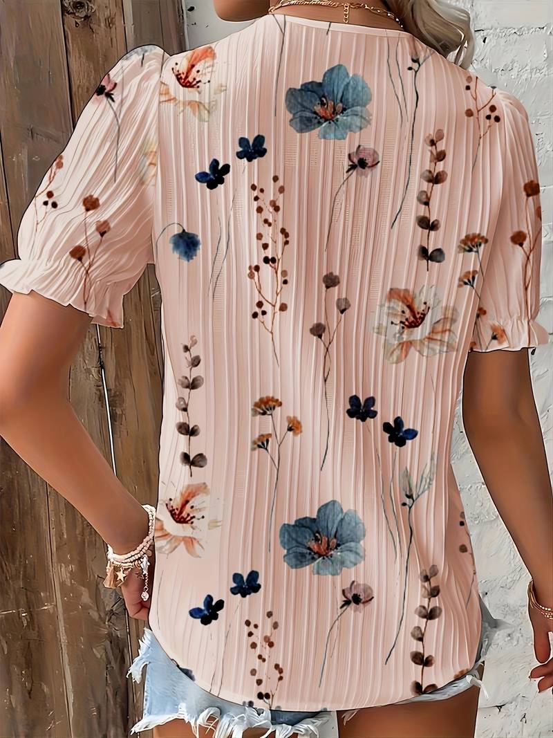 Witte Blouse Dames V-hals Lente Stijlvol Lichtgewicht Casual Elegante Snit-6