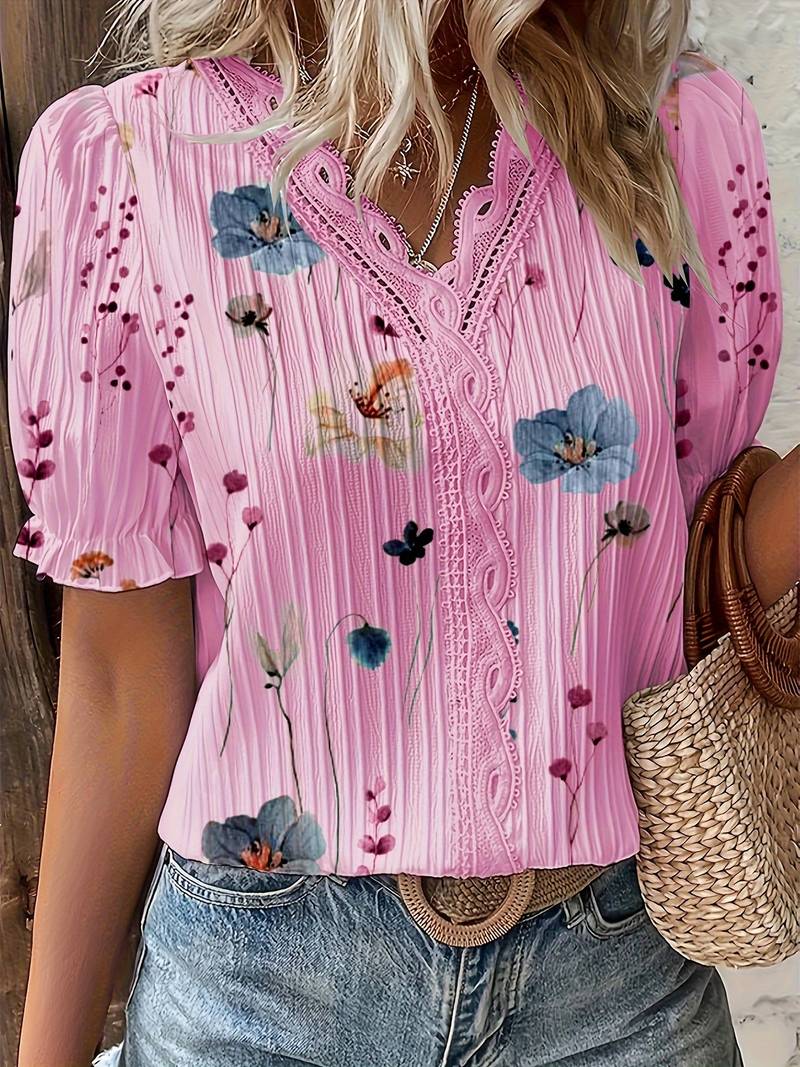 Witte Blouse Dames V-hals Lente Stijlvol Lichtgewicht Casual Elegante Snit-4