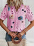 Witte Blouse Dames V-hals Lente Stijlvol Lichtgewicht Casual Elegante Snit-3
