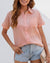 Variant image for Dames Blouse Korte Mouwen Monochroom Lichte Stof-9