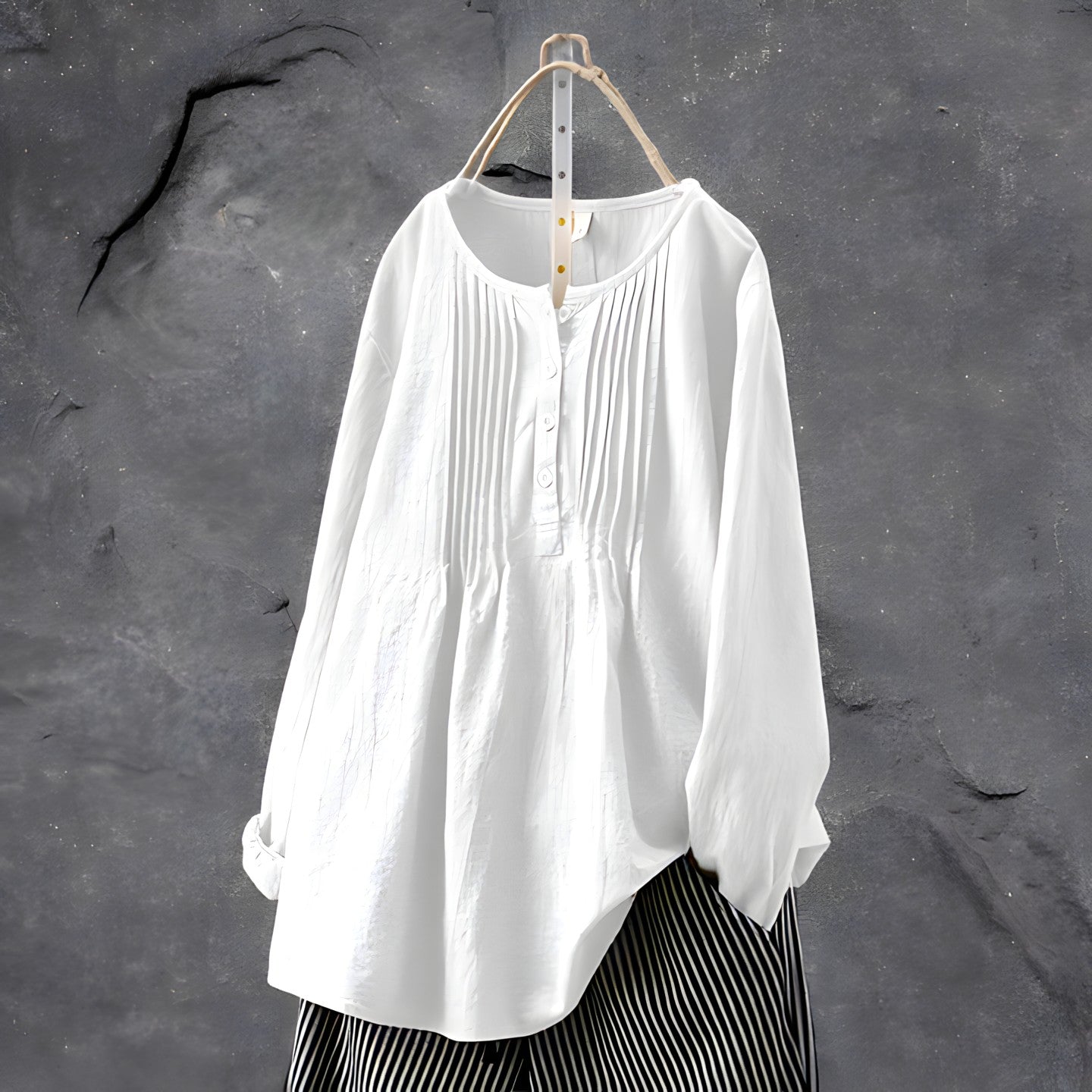 Variant image for Dames Blouse Losse Pasvorm Handgemaakt Hoogwaardige Stoffen-17