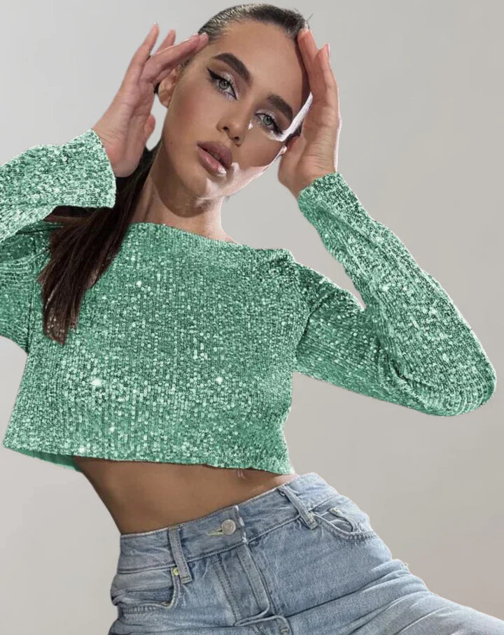 Variant image for Dames Crop Top Sprankelend Stijlvol Hoogwaardige Stof-25