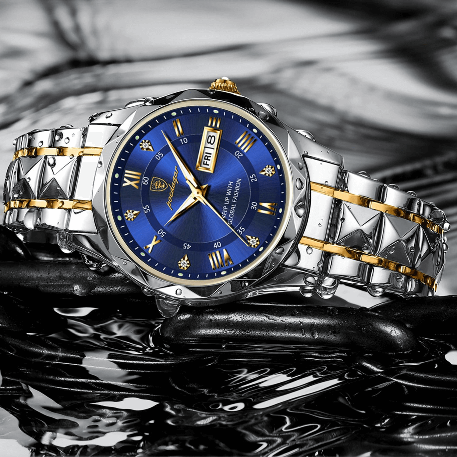 Heren Roestvrijstalen Luminous Horloge