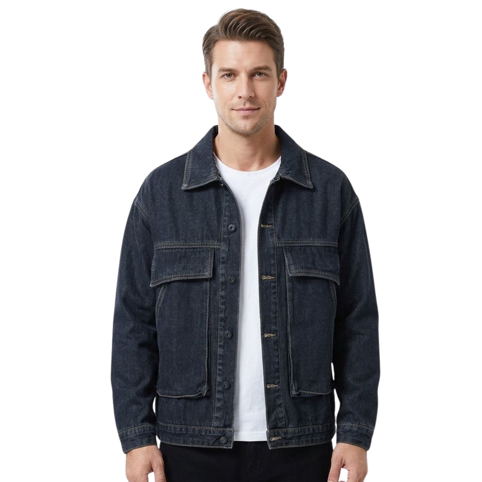 Heren Cargo Denimjack Boxy Fit