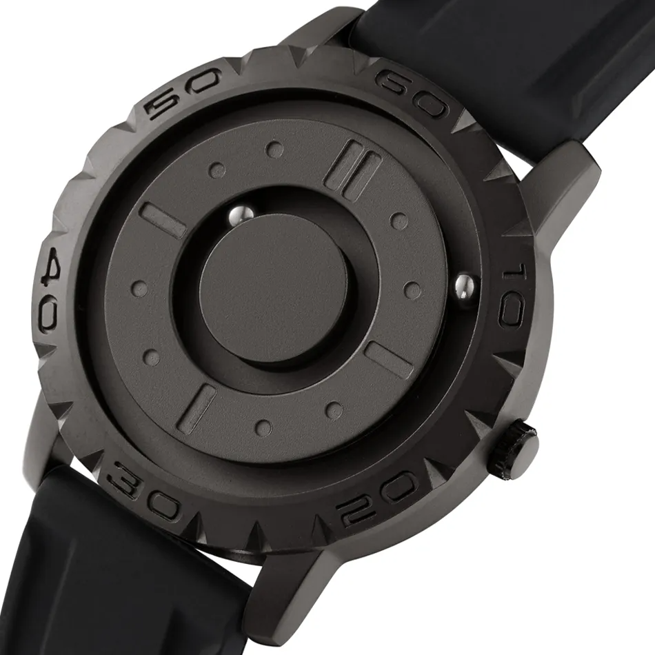 Variant image for Heren Horloge Zwart Magnetisch Rubber Modern Stijl-2