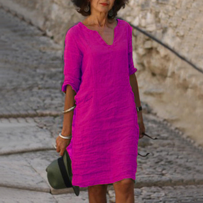 Dames Zomerjurk Elegante Stijl Zachte Stof voor Diverse Gelegenheden