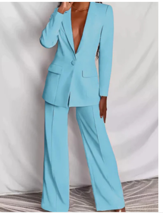 Variant image for Dames Blazer en Broek Set Stijlvol Hoogwaardige Stoffen-8