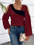 Dames Blouse Kleurblok Lange Mouwen Vierkante Halslijn Hoogwaardige Stof-6