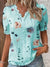 Variant image for Witte Blouse Dames V-hals Lente Stijlvol Lichtgewicht Casual Elegante Snit-25