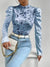 Variant image for Dames Blouse Elegante Satijn Bloempatroon-33