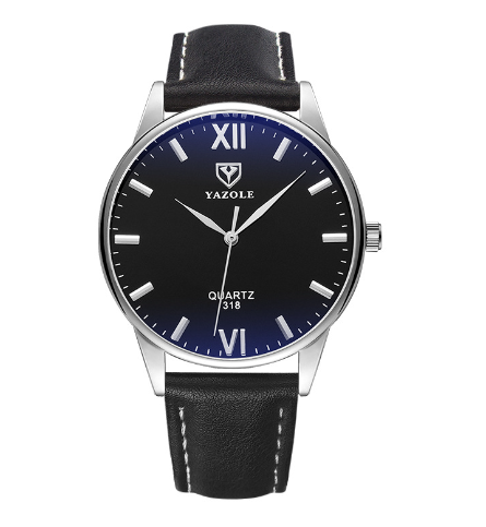 Heren Lederen Stijl Armband Polshorloge