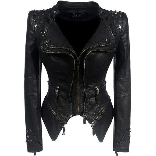 Dames Leren Jasje Elegante Stijl Premium voor Casual en Formele Outfits-1