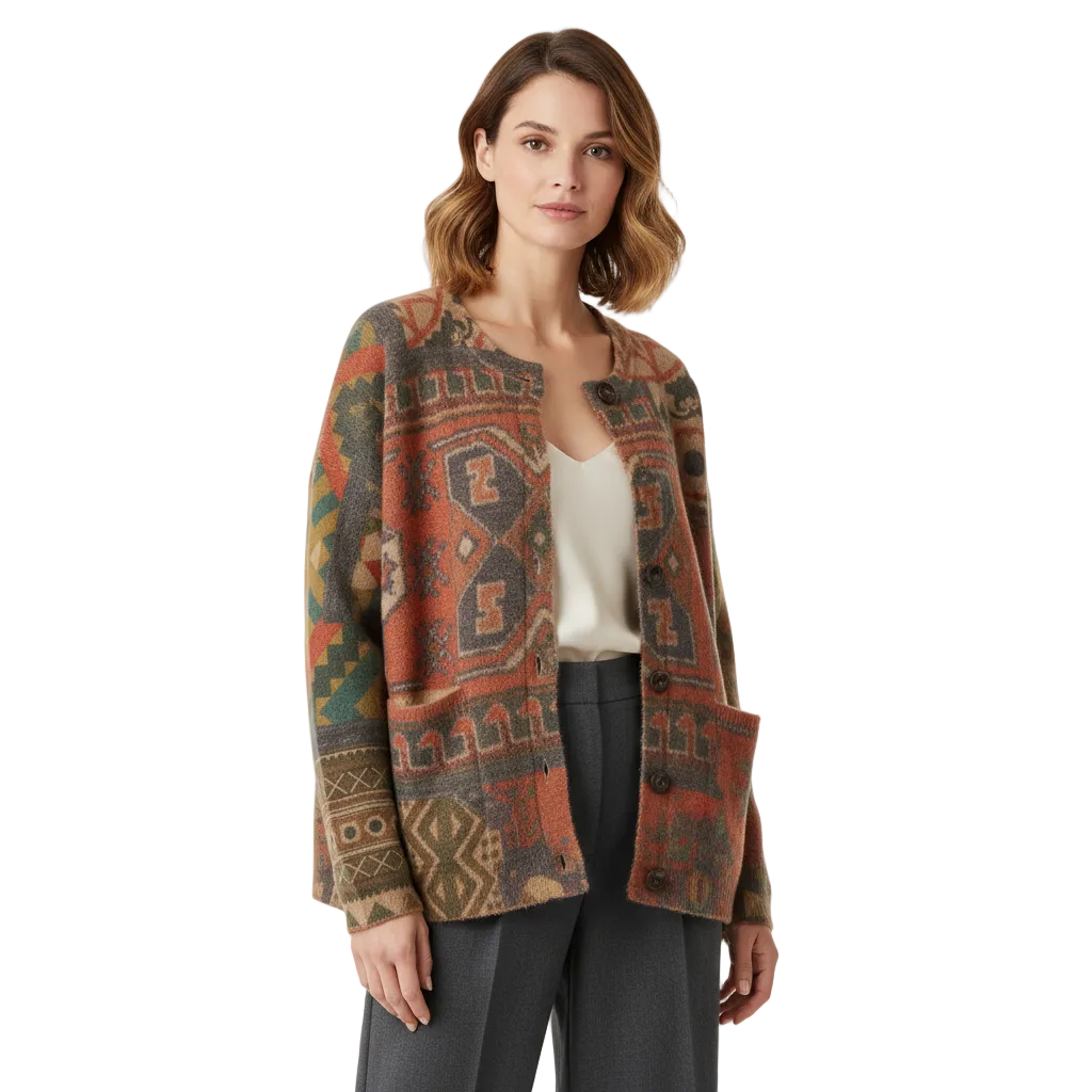 Dames Cardigan Met Knopen en Zakken Losse Pasvorm Truien