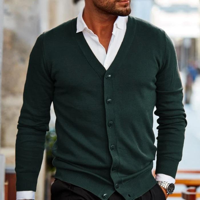 Heren Cardigan Casual Ademend Materiaal Modern Ontwerp 3