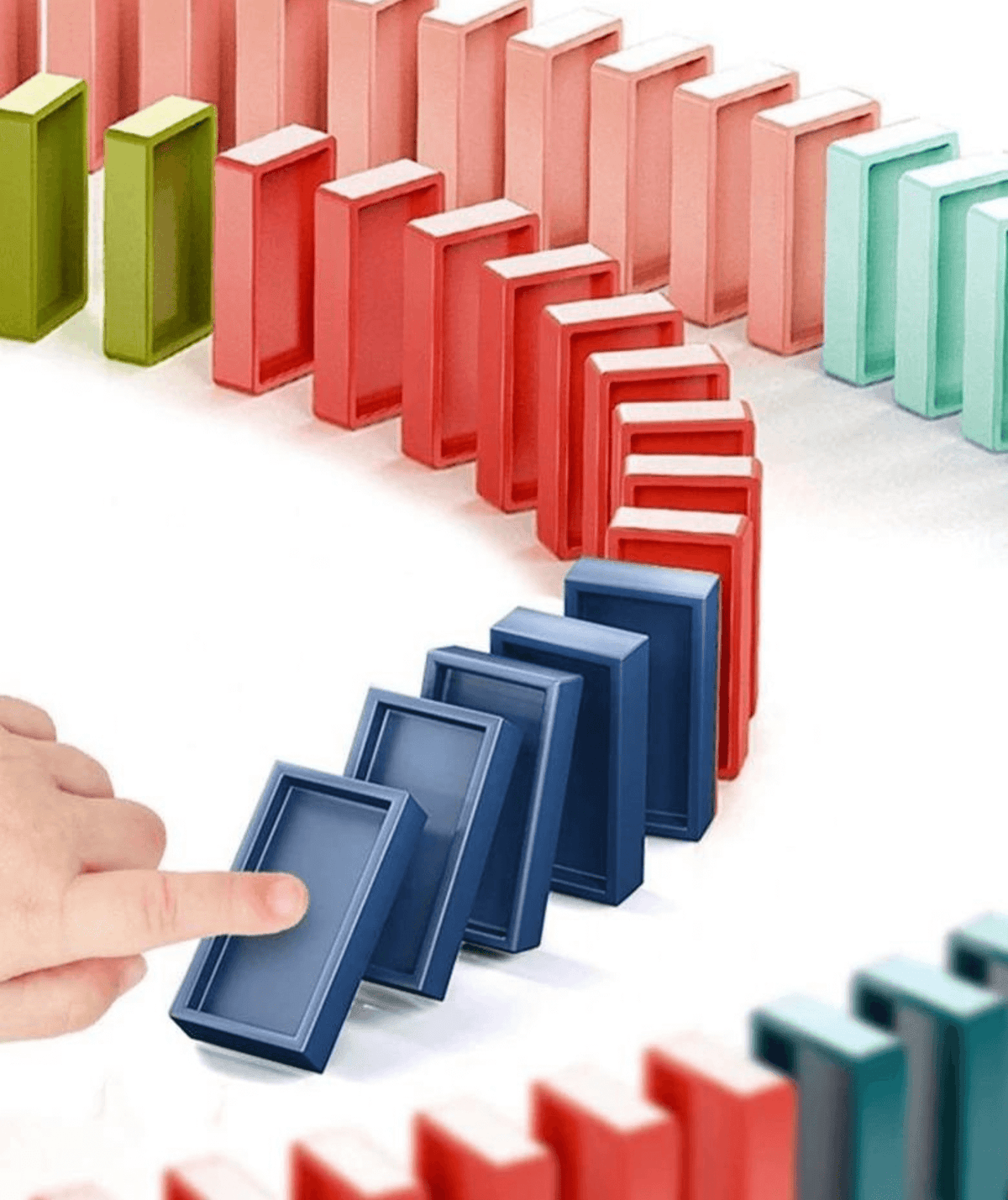 Automatische Domino Legtreinset