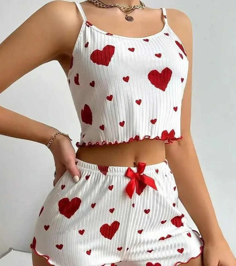 Ademende hartvormige nachtkleding voor dames