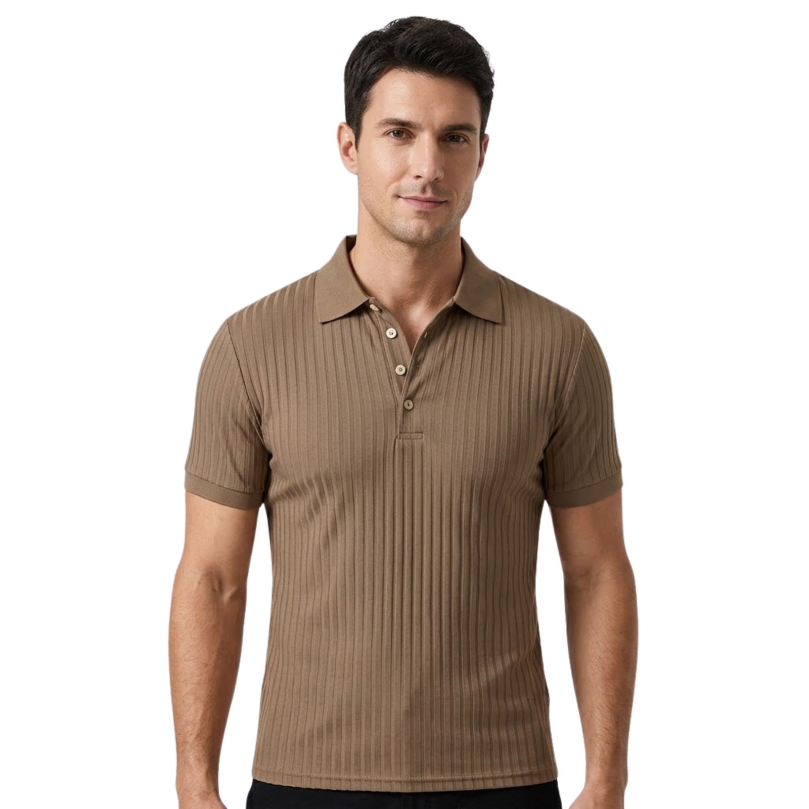 Heren Slim Knit Poloshirt
