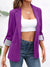 Dames Zwarte Blazer Open Voorkant Hoogwaardige Stof-4