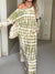 Dames 2 Delige Set Lange Rok en Blouse van Hoogwaardige Stof-4