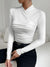Dames Longsleeve Top Minimalistisch Katoen 1