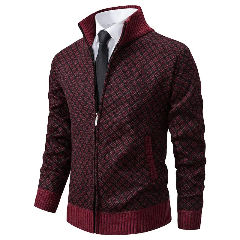 Variant image for Heren Cardigan Jacquard Stijlvol Comfortabel Materiaal-23