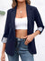 Variant image for Dames Zwarte Blazer Open Voorkant Hoogwaardige Stof-29