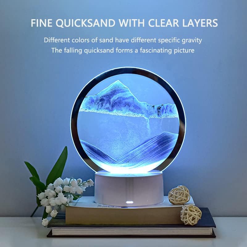 Zandlamp RGB Hoogwaardig Glas Hypnotiserende Decoratie 15 cm-5