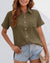 Variant image for Dames Blouse Korte Mouwen Monochroom Lichte Stof-17