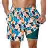 Heren 2-in-1 zwemshort