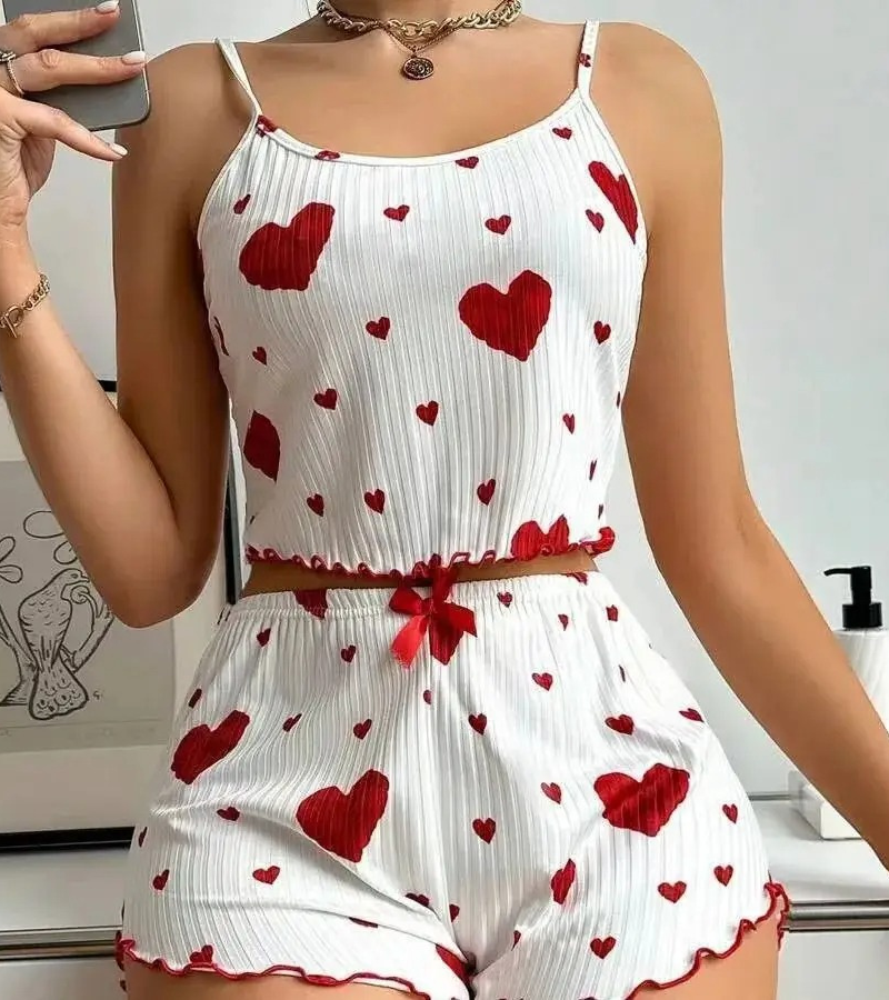 Ademende hartvormige nachtkleding voor dames