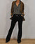 Dames Blouse V-hals Geometrisch Patroon Katoenmix Informeel-2