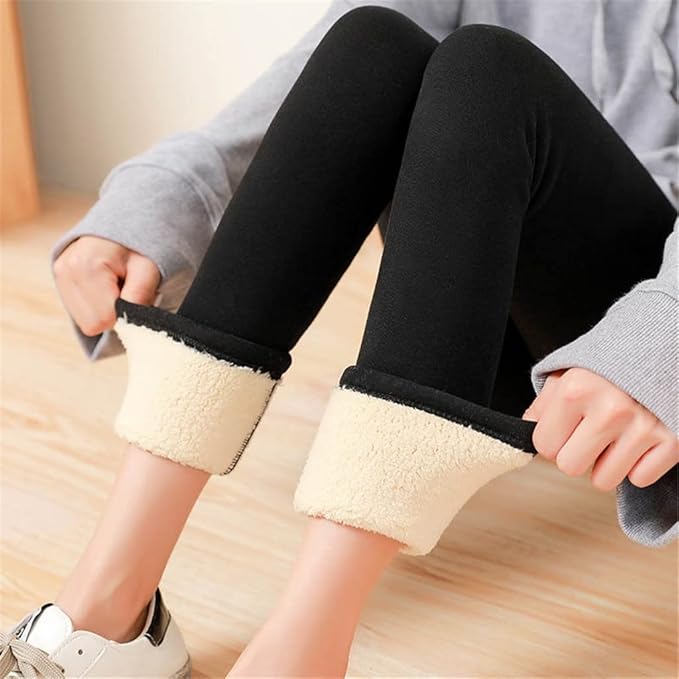 Fluweel gevoerde fleece dames winter legging