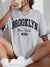 Variant image for Dames T-shirt Casual Brooklyn Print Hoogwaardig Katoen-1