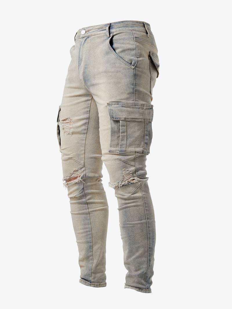 Variant image for Heren Cargo Broek Slim Fit Katoen Met Praktische Zakken-12
