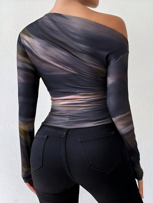 Dames Longsleeve T-shirt Casual Katoenmix Elegant-4