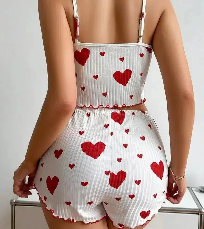 Ademende hartvormige nachtkleding voor dames