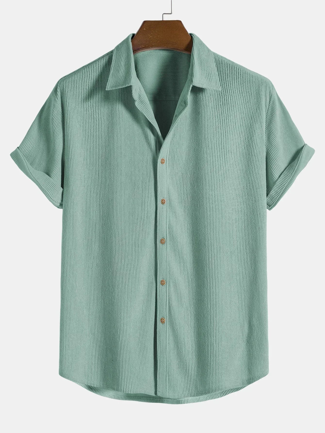 Heren T-Shirt Lichtgewicht Casual Cordstof voor Zomer-1