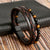 Heren Armband Set Gevlochten Kunstleer en Parel voor Stijlvolle Looks 1