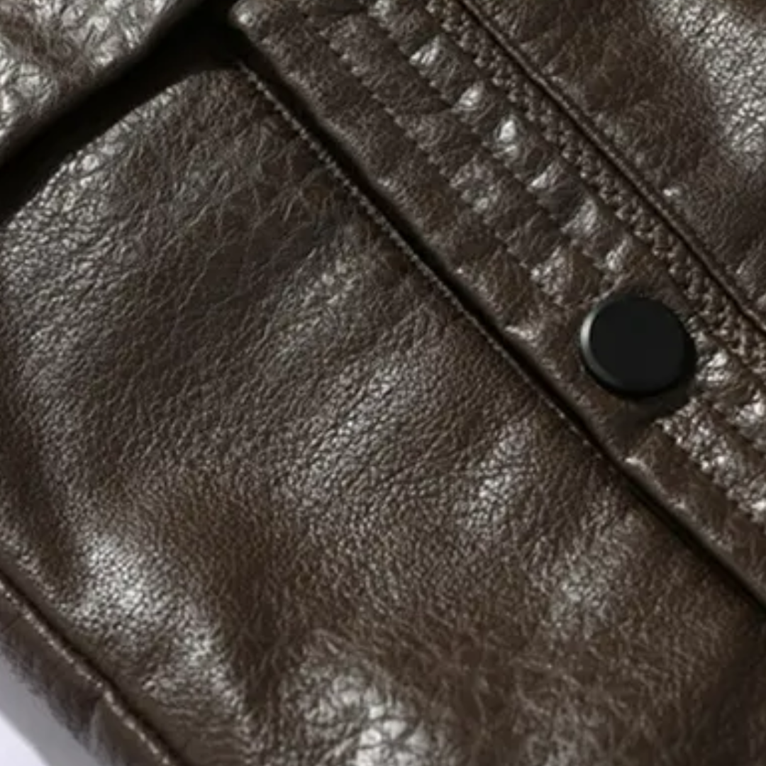 Heren Jas Winter Leren Stijlvol en Warm-6