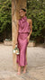 Dames Jurk Asymmetrische Schouder Satijn Cocktailjurk-6