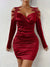 Variant image for Dames Ruchesjurk Schoudervrij Chique Voor Gala's Van Hoogwaardige Stof-13