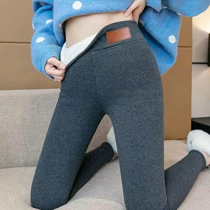 Fluweel gevoerde fleece dames winter legging