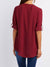 Dames Blouse Casual Met Roll-Up Mouwen En Halve Rits Katoen-2
