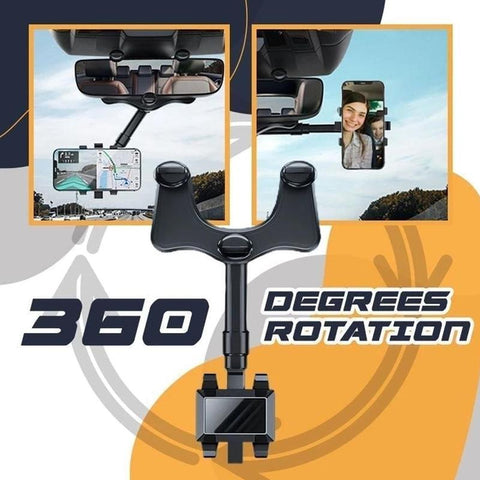 Verstelbare Auto Telefoonhouder Zwart 360° Rotatie Kunststof-2